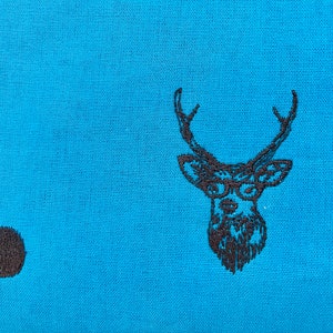 Echino Sambar - Embroidered Cotton Sheeting - Kokka - Japanese Fabric - ST-3201