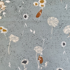 Summer Folk - Painted Meadow - Sky Blue Fabric - Lissie Teehee - Cotton + Steel - Ll101- SB1