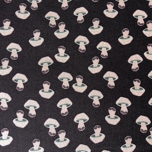In The Woods -Mushroom-Eggplant Unbleached Fabric- Loes Van Oosten - Cotton + Steel - Quilting Cotton Fabric - LV202-EG1U