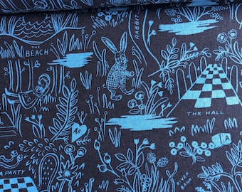 Wonderland - Rifle Paper Co - Magic Forest - Navy Canvas - Cotton+ Steel - AB8027-022
