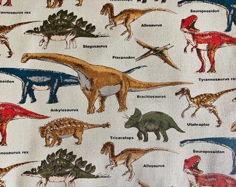 Tissu dinosaure-Dino-Dinosaure-Tissu japonais-Twill de coton