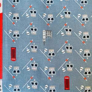London Town HRH-Blue Fabric-Sara Mulvanny-Cotton + Steel-SY104-BL1
