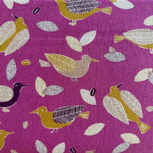 Bird-Bird Cotton Linen Canvas-Robert Kaufman-Japanese Fabric-SB-850433D1