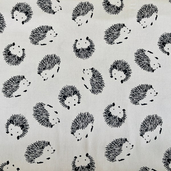 Porcupine - Hedgehog Fabric - Japanese Fabric - Cotton Oxford Fabric - H-7097 - 2A