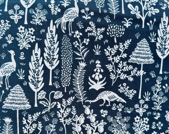 Camont Menagerie Silhouette Schwarzer Stoff Rifle Paper Co Quilting Cotton Cotton + Steel - RP708-BK1