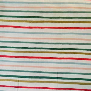 Holiday Classics - Festive Stripe - Rifle Paper Co - Metallic - Cotton + Steel