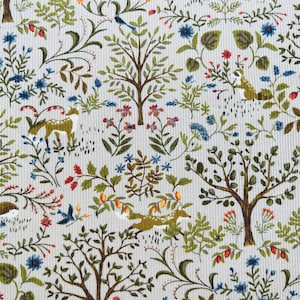 Fox - Fox Fabric - Japanese Fabric - Tan - Cotton Corduroy - Cord - 7023-1740