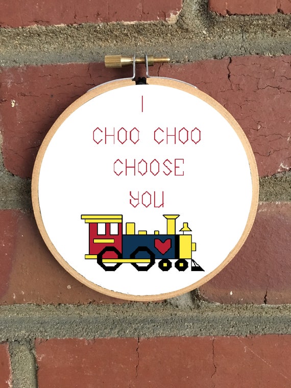 PDF PATTERN I Choo Choo Choose You 4 Hoop | Etsy