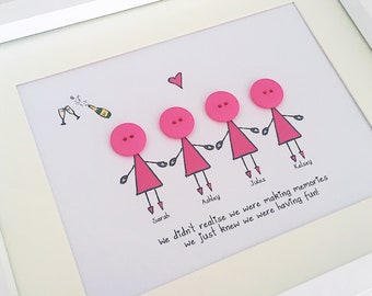 Friendship Frame - Button Family - Frame included