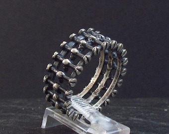 SKULLS SCREWS BAND-silver 925