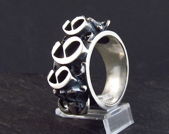 666 RING DEVILS SKULLS