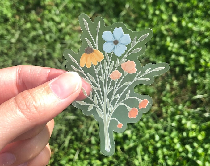 Featured listing image: Floral Sticker - Wildflower Sticker