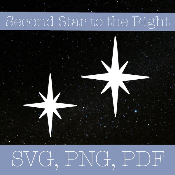 Second Star to the Right SVG - Peter Pan Cut file