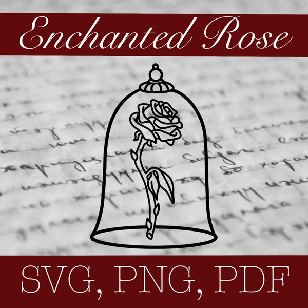 Enchanted Rose SVG - Beauty and the Beast Cut File
