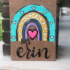 Hand Painted Customizable Clipboard - Painted Clipboard - Teacher Clipboards - Customizable - Back to School