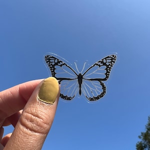 Clear Butterfly Sticker - Butterfly Sticker - Butterfly