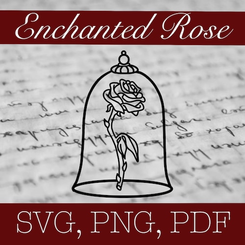 Beauty and the Beast Rose Svg Belle Rose Layered Svg Rose - Etsy