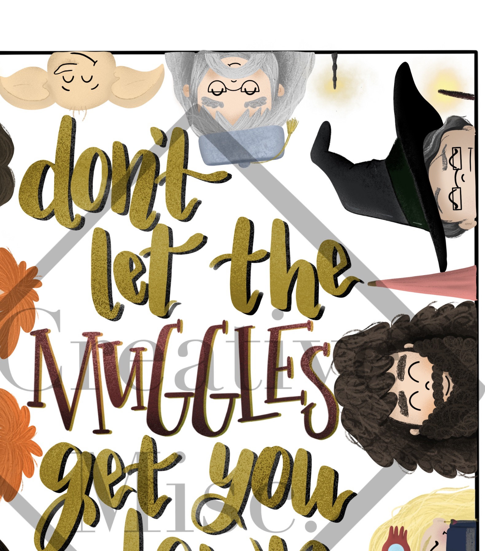 Don't let the Muggles get you down Quote Print Harry | Etsy