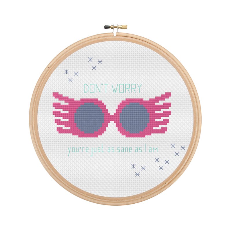 Luna Lovegood Glasses Harry Potter Cross Stitch Pattern  Etsy