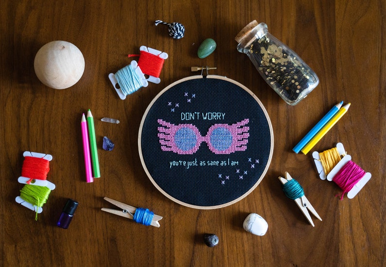 Luna Lovegood Glasses Harry Potter Cross Stitch Pattern  Etsy