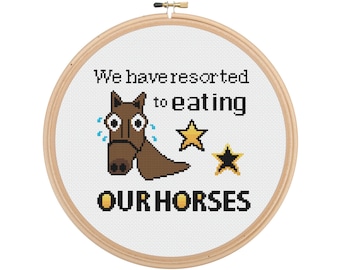 Eating Our Horses - Hamilton the Musical Cross Stitch Pattern - INSTANT DOWNLOAD