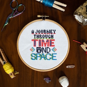 A Journey Through Time and Space - The Mighty Boosh - Cross Stitch Pattern - Instant Download