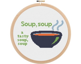 Mighty Boosh Soup Cross Stitch Pattern - Instant Download
