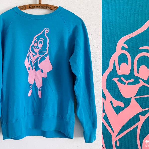 Vintage blue Billionaire boys club ice cream print jumper - Medium - Made in Japan