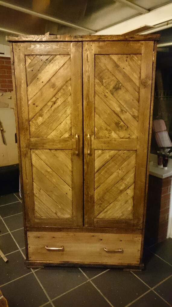 Handmade Solid Reclaimed Wood Wardrobe Etsy