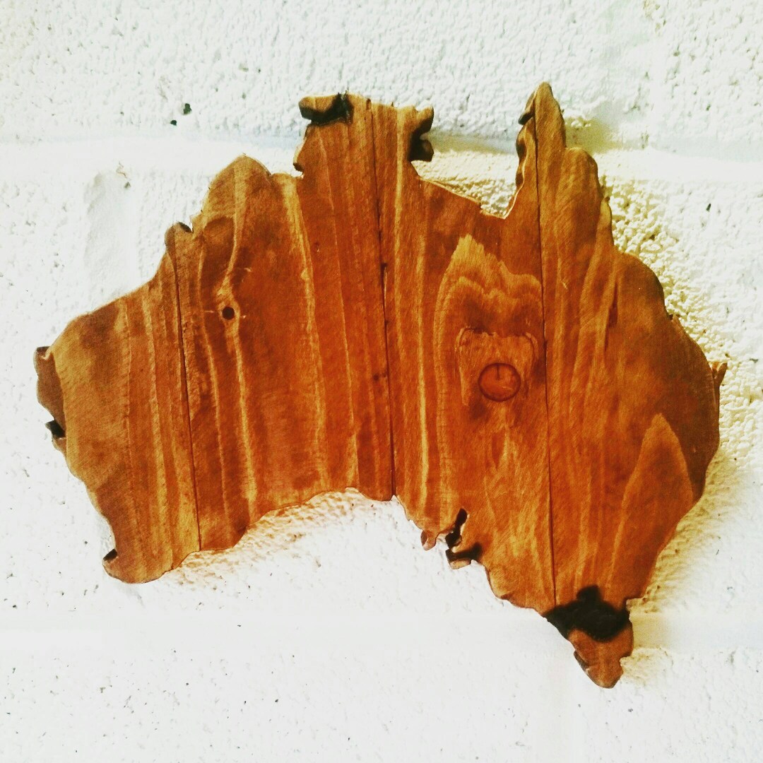 Map of Australia Wall Decor Australian Art Wall Plaque Etsy