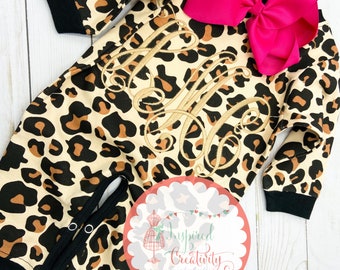 leopard print baby sleeper