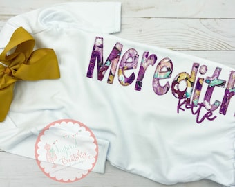 Personalized Appliqué Baby Gown: Cotton Coming Home Outfit