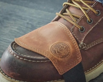 Handmade Leather Motorcycle Shifter Boot Protector, Personalized Keychain (Free), Bestseller