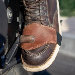 Leather Motorcycle Shifter Boot Protector – Left Shoe Gear Shift Cover