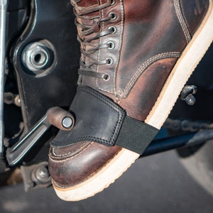 Ochraniacz dźwigni zmiany biegów motocyklowych, skórzany, ochraniacz na dźwignię zmiany biegów, pokrowiec na buty motocyklowe, akcesoria motocyklowe