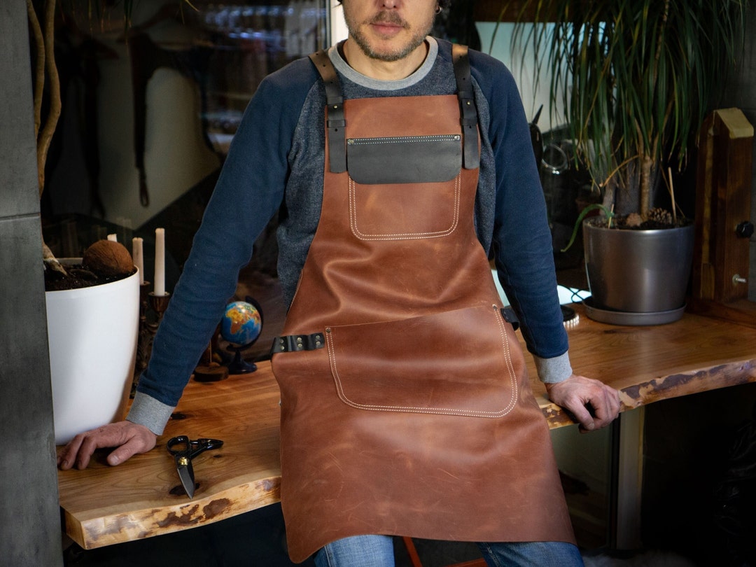Mens Leather Apron Leather Apron Men Personalized Leather Etsy
