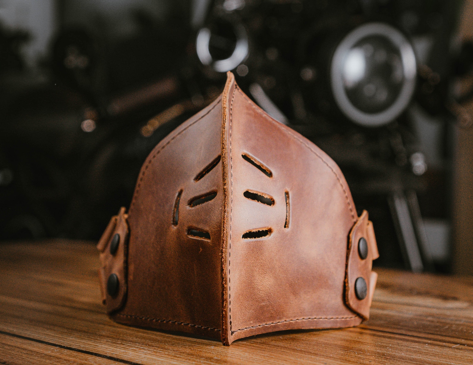Motorcycle Gifts Motorcycle Leather Mask, Helmet Leather Mask, Cafe ...