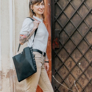 Leather Tote Bag | Handbag | Large Durable Shoulder Bag | Leather Work Tote | Tote for Everyday Use