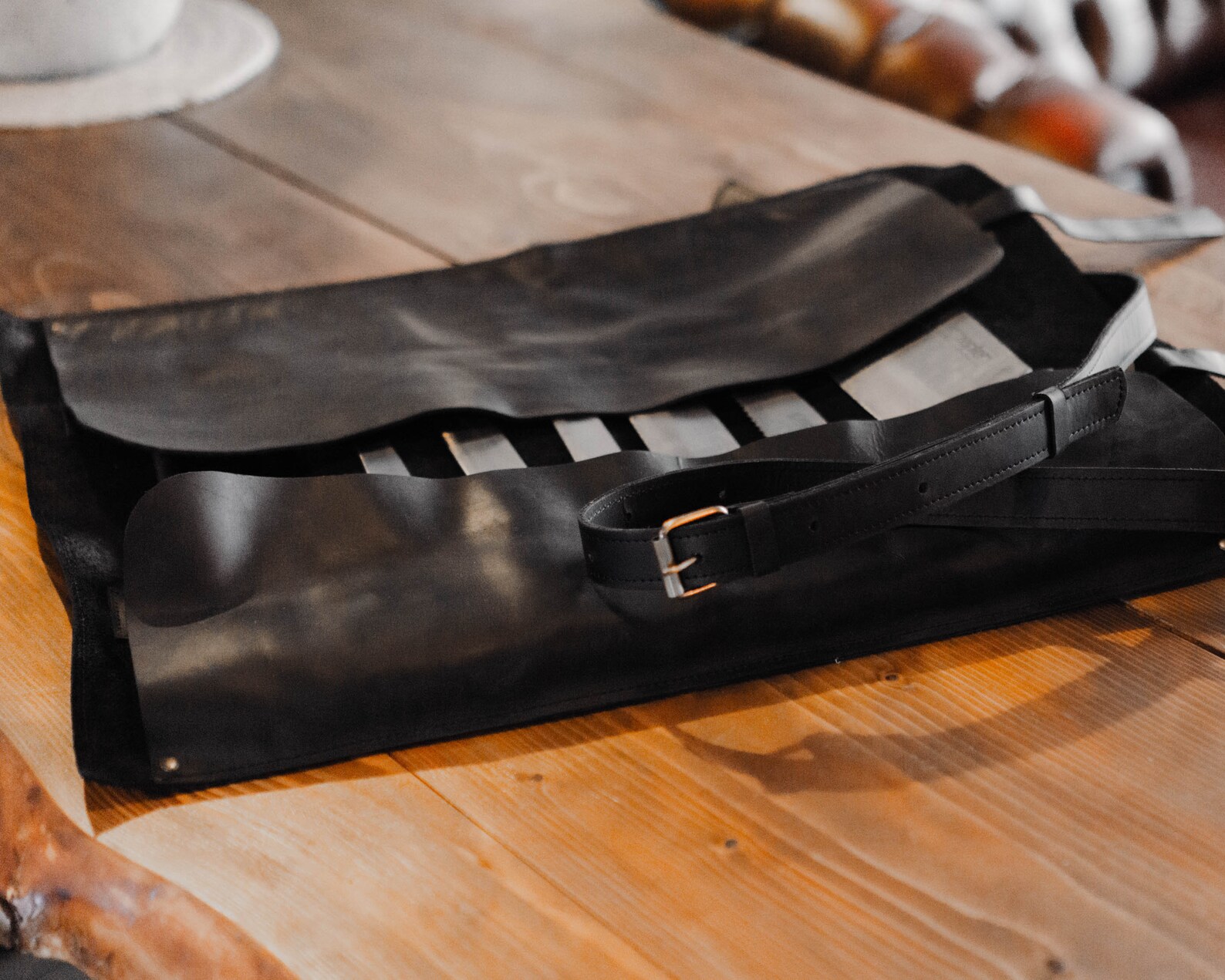 Chef Gifts Leather Knife Roll, Chefs Knife Bag, Leather Knife Bag
