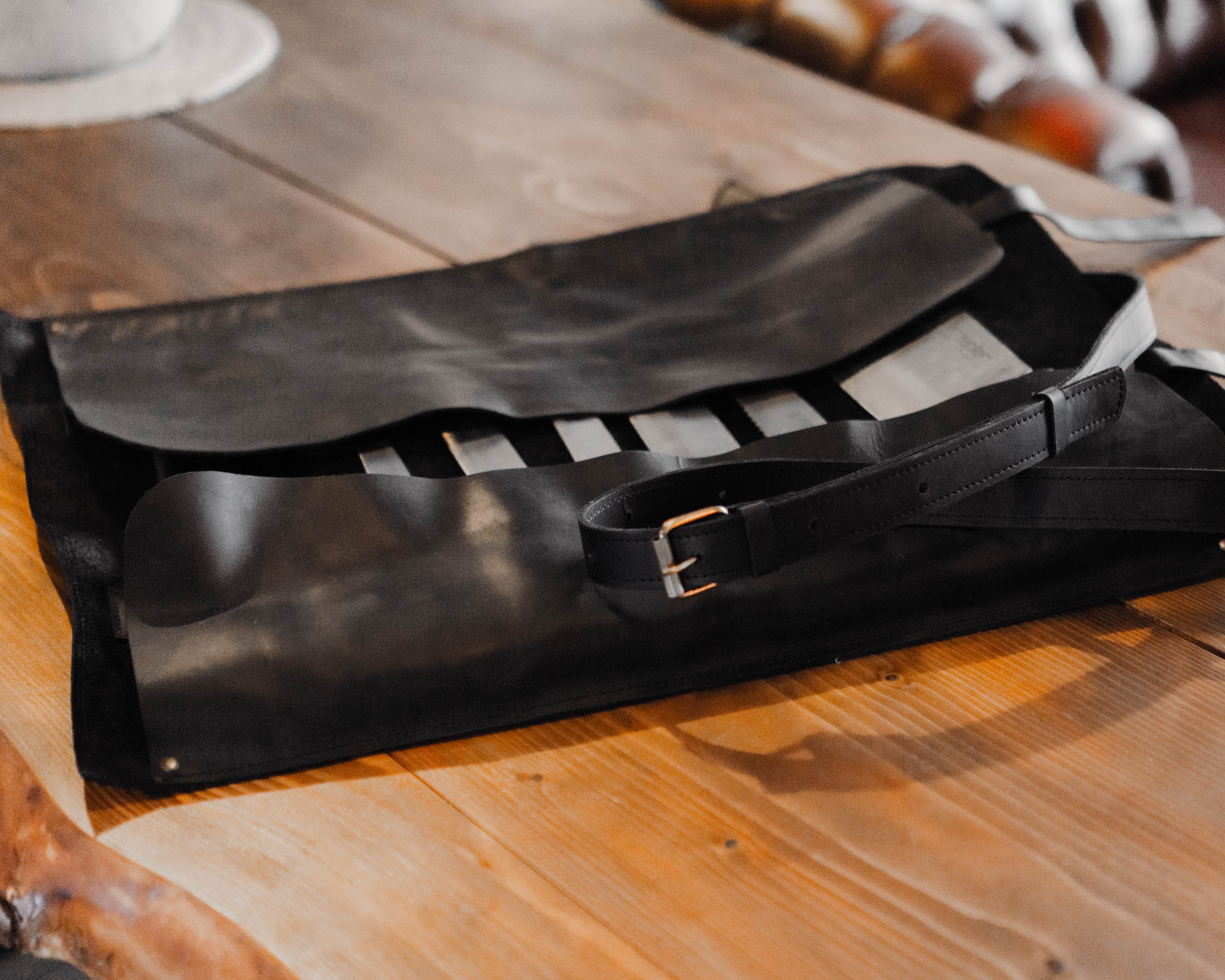 Chef Gifts Leather Knife Roll, Chefs Knife Bag, Leather Knife Bag