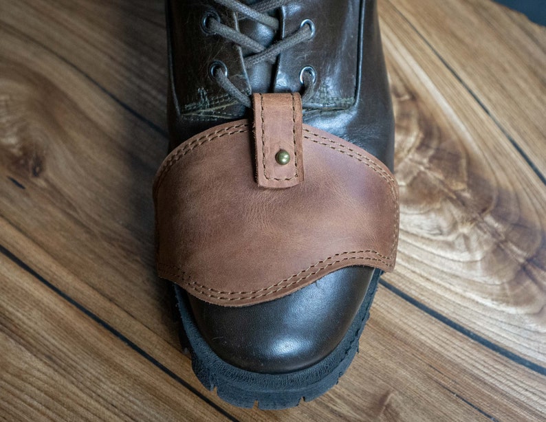 Motorcycle Boot Protector Shifter Protector Leather Shoes Etsy
