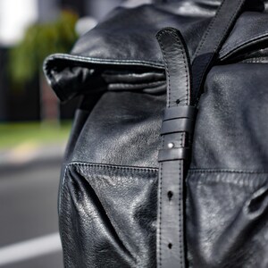 Black Leather Backpack, Large Leather Backpack, Men's Leather Backpack, Gift for men, Backpack for him, Quality Elegant Leather Backpack men