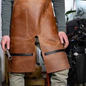 Split Leg Leather Apron, leather apron blacksmith, leather apron woodworking, Leather Apron Personalized, Grilling leather apron, BBQ apron