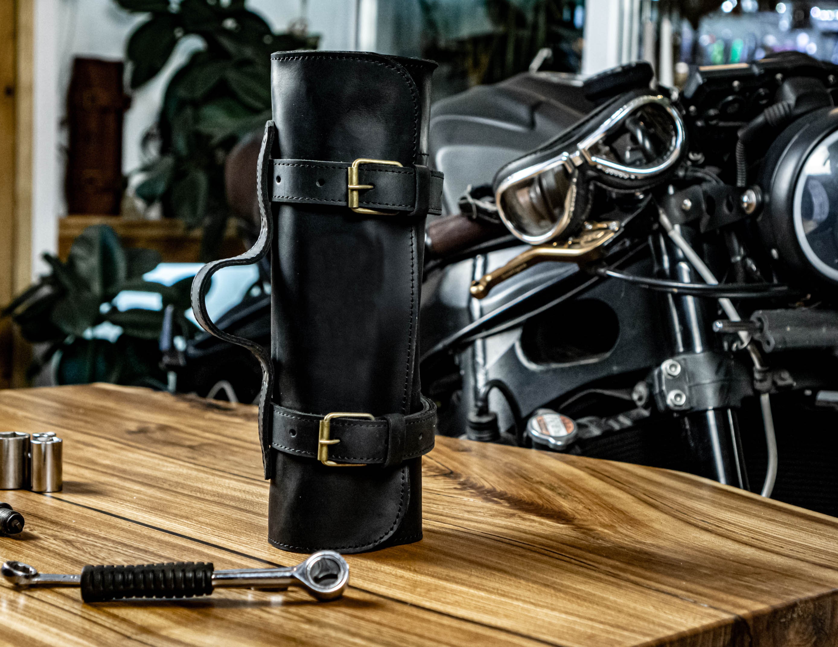 Rouleau à outils, toile en cuir, rouleau à outils, rouleau à outils pour  moto, enrouleur d'outils, sac de péage, rangement d'outils, organiseur d' outils, rouleau à outils de voiture, cadeau pour homme 