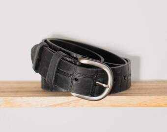 Full Grain Leather Belt: 38-40mm Unisex Belt | Handcrafted