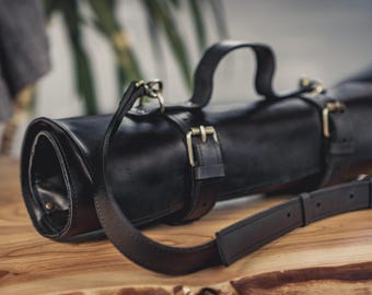 Handcrafted Leather Chef Knife Roll Bag – Professional Knife Case for Chefs by FashionRacing