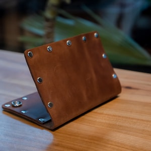 Western Leather Wallet | Personalized Cowboy Leather Wallet | Custom Engraved Leather Wallet | Men's Leather Wallet | Biker Leather Wallet