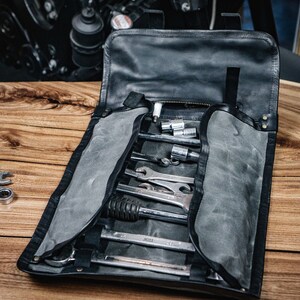 Werkzeugtasche 5 Reißverschlusstaschen, Multifunktions-Rolltasche, Auto-Organizer-Werkzeugrolle,  Werkzeugrollentasche