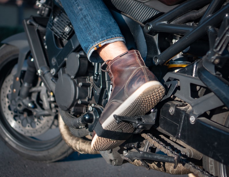 Motorcycle Shifter Boot Protector, Left Shoe Protector, Leather Boot Protector, Leather Gear