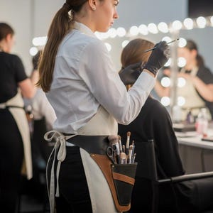Cinto de ferramentas em couro para florista, barbeiro, cabeleireiro, cinto de trabalho personalizado em couro legítimo de alta qualidade. imagem 14